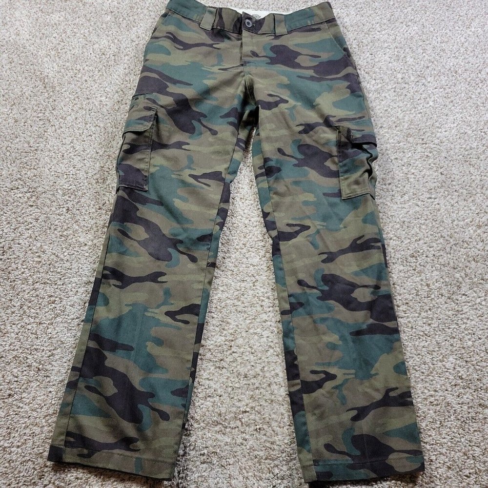 Dickies Camo Pants Men's 34x32 Cargo Regular Fit Straight Leg Pants